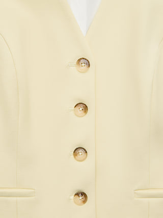 Women Essential Long Vest Misty Yellow