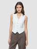 Women Essential Short Vest Off White