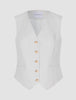 Women Essential Short Vest Off White
