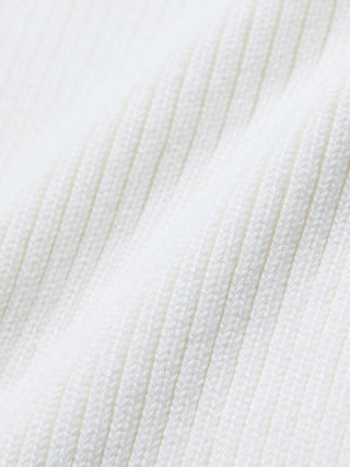 Women Fine Knit Rib Long Sleeve Off White