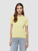 Women Fine Knit T-Shirt Sunlight Yellow