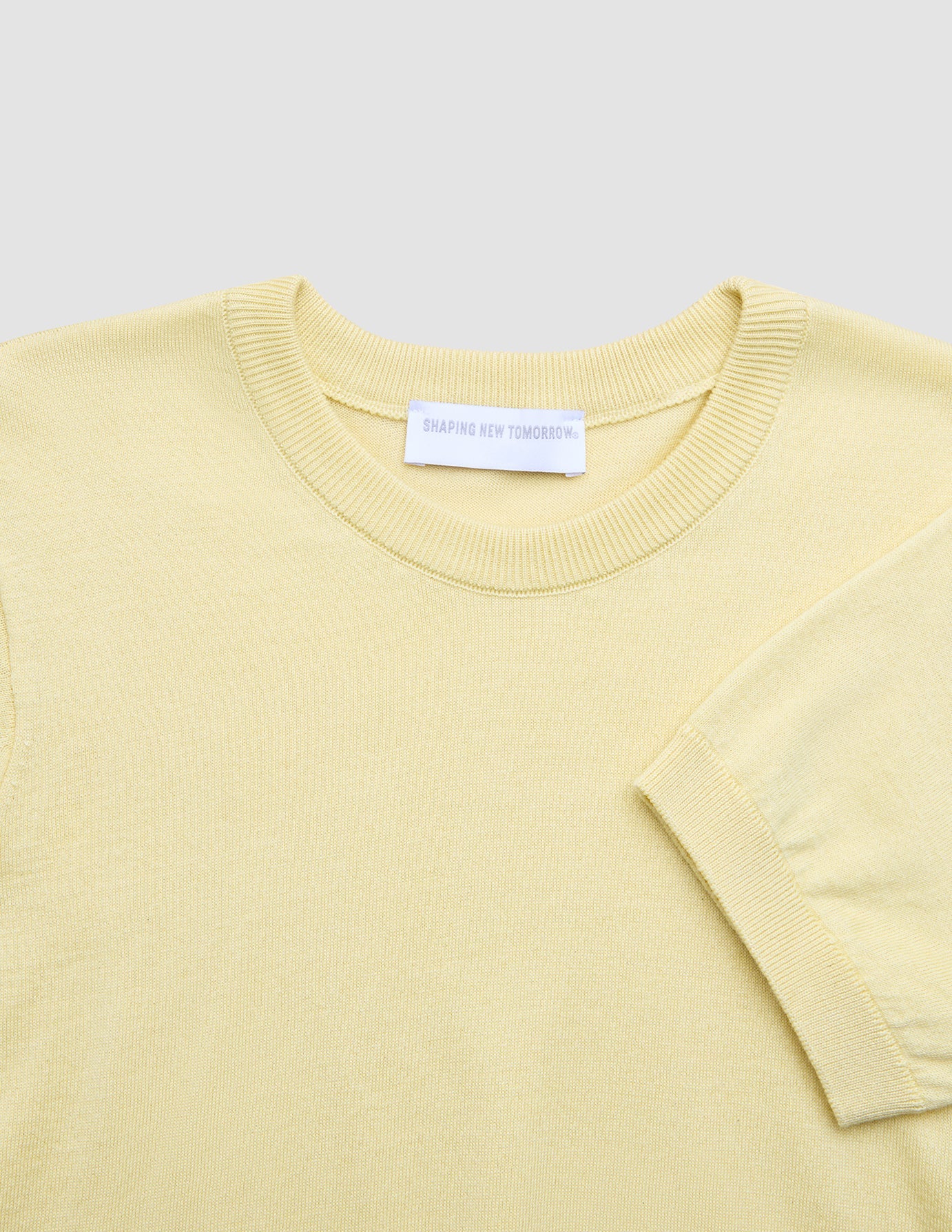 Women Fine Knit T-Shirt Sunlight Yellow