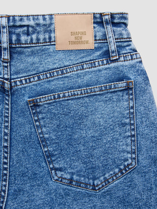 Jeans Straight Snow Blue Wash