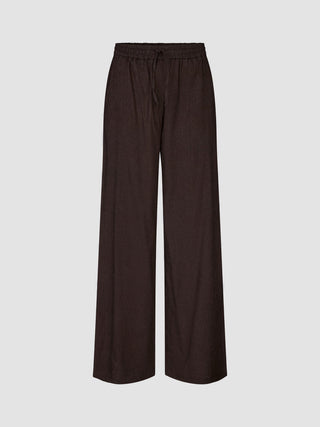 linen set espresso top relaxed pants