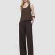linen set espresso top relaxed pants