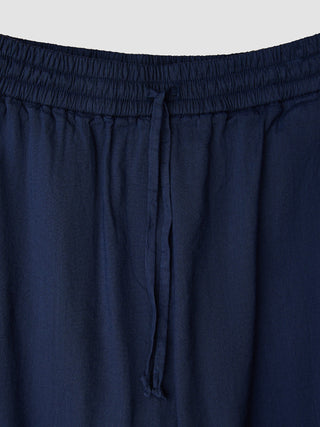 Women Linen Pants Relaxed Night Sky
