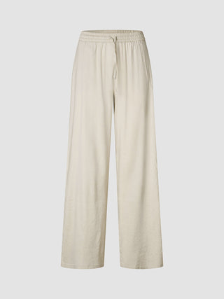 Women's Linen Pants Relaxed Sandy Beige