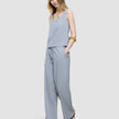 linen set stone grey top relaxed pants