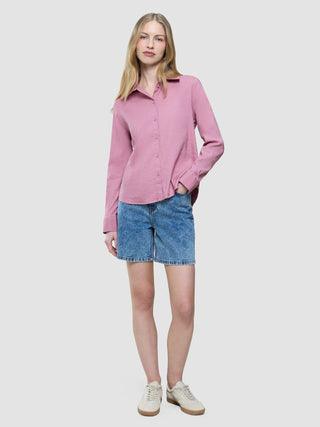 Women's Linen Shirt Dusty Cerise