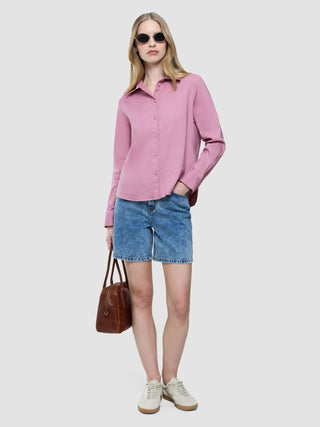 Women's Linen Shirt Dusty Cerise