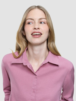 Women's Linen Shirt Dusty Cerise