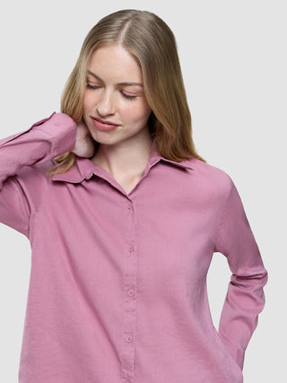 Women's Linen Shirt Dusty Cerise