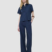 linen set night sky short sleeved shirt relaxed pants
