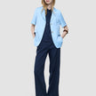 Women Linen Shirt Short Sleeved Night Sky