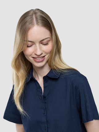 linen set night sky short sleeved shirt relaxed pants