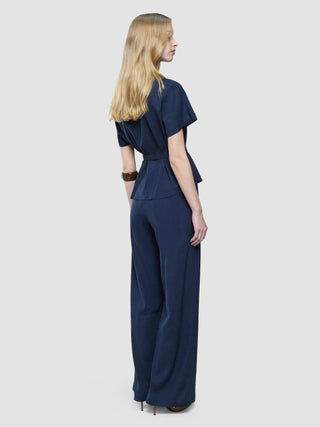 linen set night sky short sleeved shirt relaxed pants