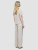 Women's Linen Shirt Short Sleeved Sandy Beige