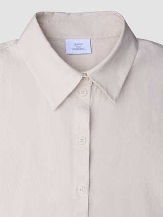 Women's Linen Shirt Short Sleeved Sandy Beige