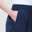 Women Linen Shorts Relaxed Night Sky