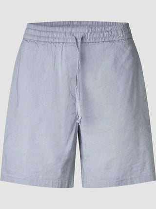 Women Linen Shorts Relaxed Stone Grey