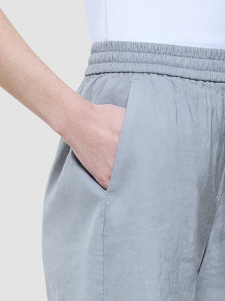Women Linen Shorts Relaxed Stone Grey
