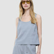 linen set stone grey top relaxed pants