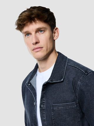 Matteo Denim Overshirt Washed Black
