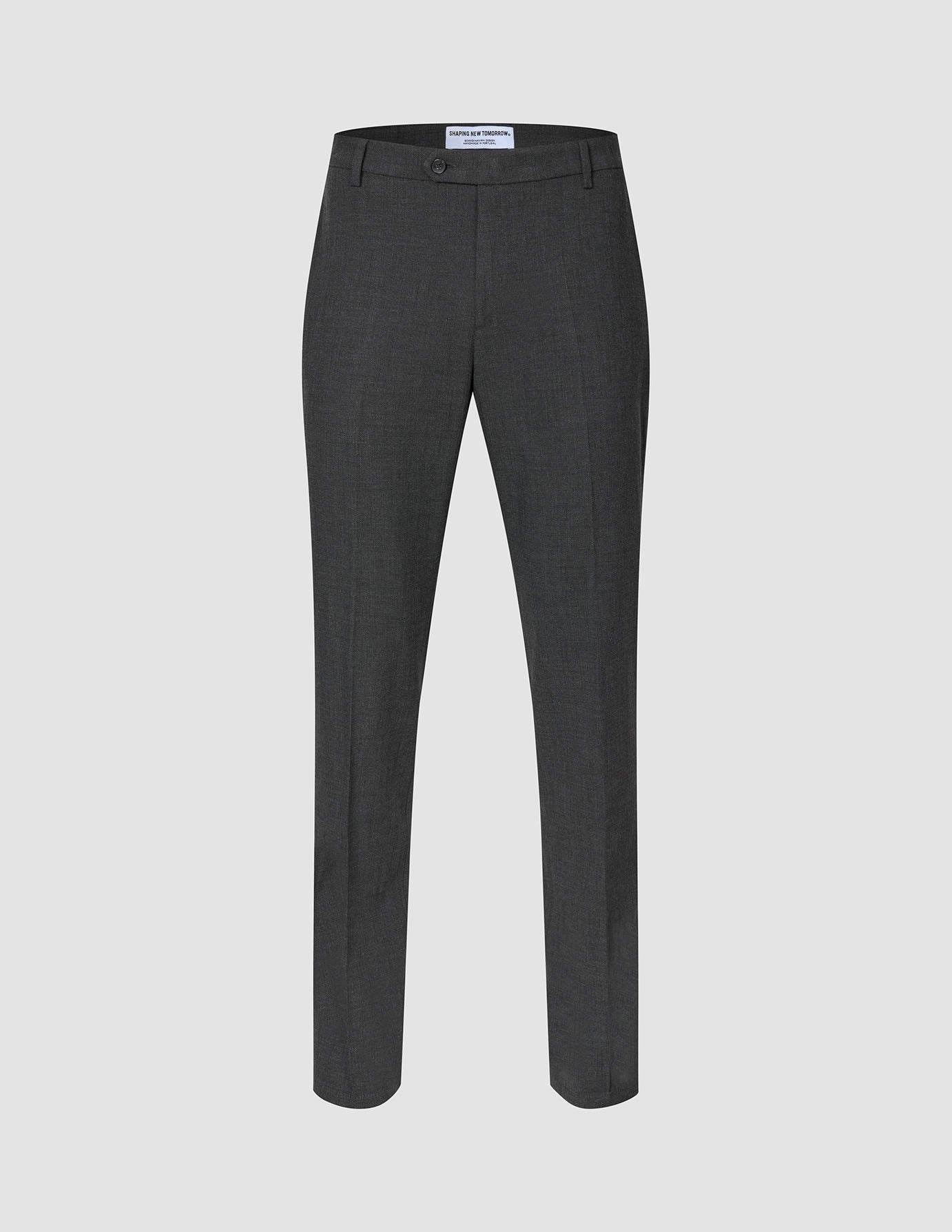 Motion Suit Pants Regular Pepper Grey, lightweight, breathable grey suit trousers with a straight leg and a button closure.