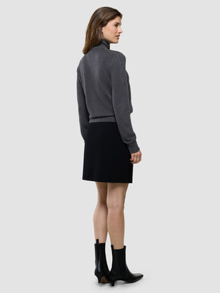Women Quinn Crewneck Cardigan Cool Brown
