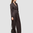 Raina Suit Wide Chestnut Pinstripe
