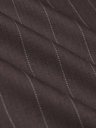 Raina Suit Wide Chestnut Pinstripe