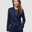 Women Raina Short Blazer Night Sky Pinstripe