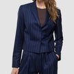 Women Raina Short Blazer Night Sky Pinstripe