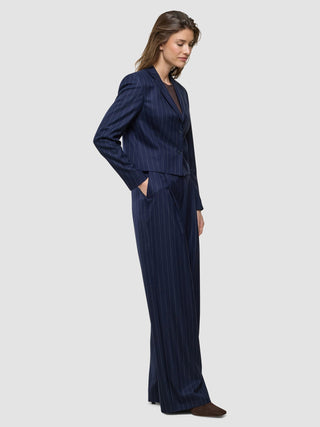 Raina Suit Nightsky Pinstripe Blazer and Wide Pants