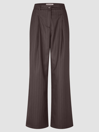 Raina Suit Wide Chestnut Pinstripe