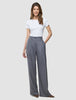 Women Raina Pants Wide Mid Grey Pinstripe