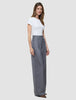 Women Raina Pants Wide Mid Grey Pinstripe