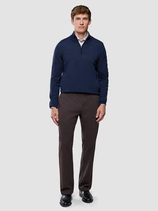 Refine Cotton Pants Relaxed Fit Dark Brown