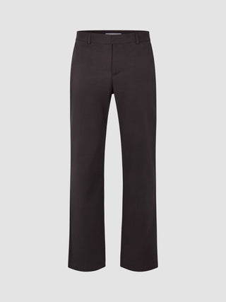 Refine Cotton Pants Relaxed Fit Dark Brown