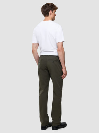 Refine Cotton Pants Relaxed Fit Dark Olive