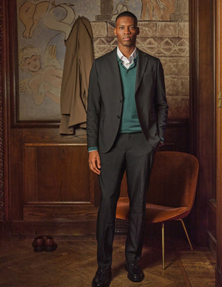 Tech Wool Suit Pants Regular Black