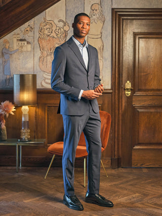 Tech Wool Suit Pants Regular Navy