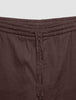Refined Linen Pants Dark Brown
