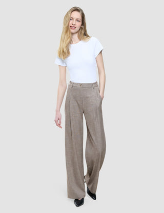 Women Rhea Pants Golden Beige Melange