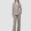 rhea set golden beige melange shirt pants