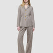 rhea set golden beige melange shirt pants