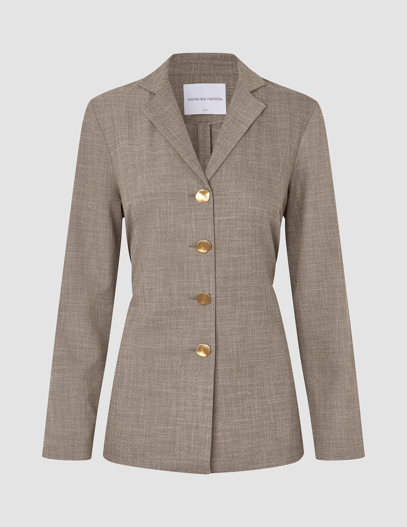 rhea set golden beige melange shirt pants
