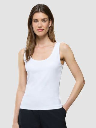 Rib Tank Top White