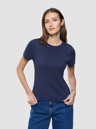 Women Rib T-Shirt Night Sky