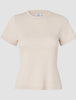 Women Rib T-Shirt Sandy Beige